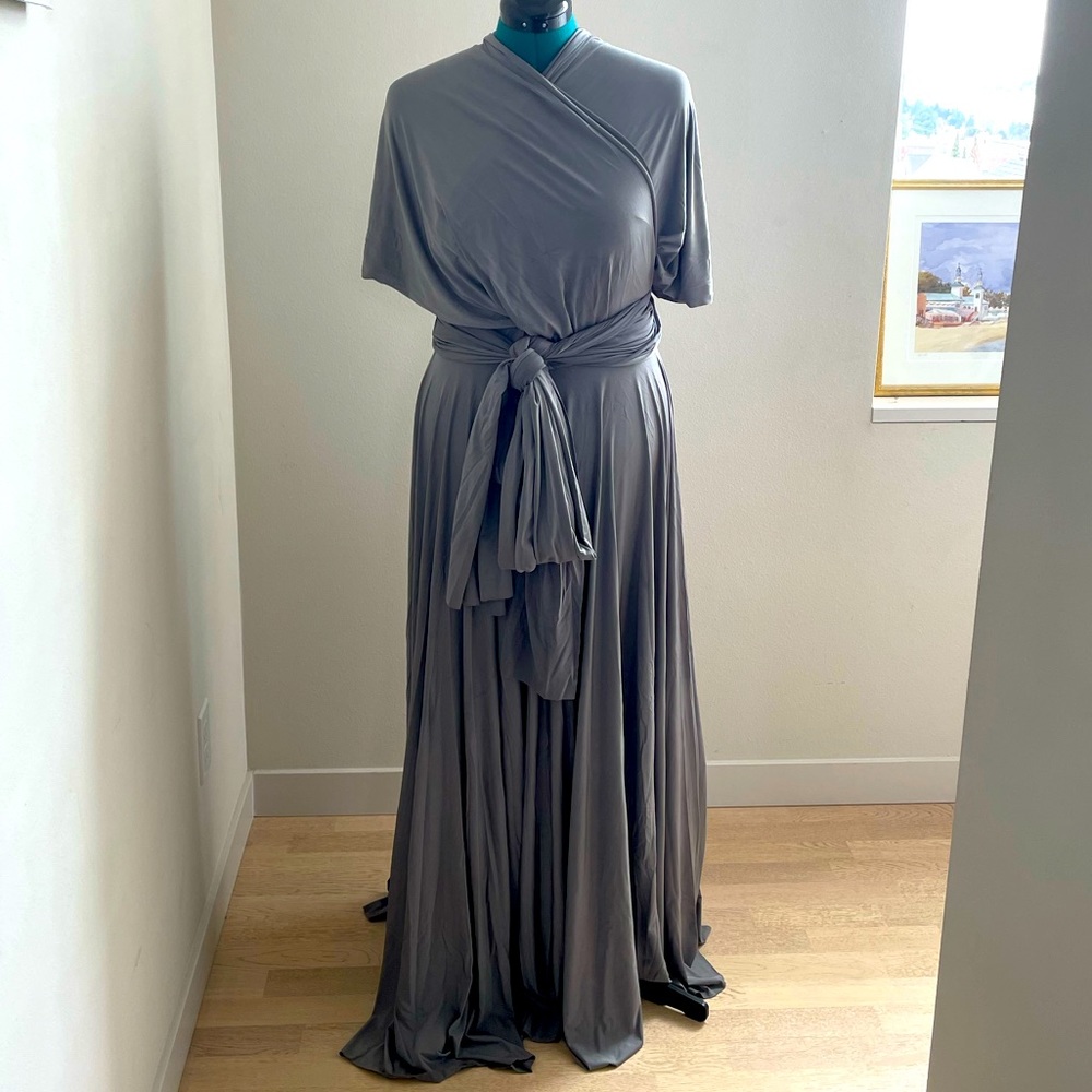 TwoBirds Charcoal Ballgown/Maxi Dress - size B (plus)